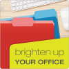 File Folders With Erasable Tabs, 1/3-Cut Tabs: Assorted, Letter Size, Assorted Colors, 30/Pack