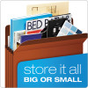 Premium Reinforced Expanding File Pockets, 5.25" Expansion, Legal Size, Red Fiber, 5/Box