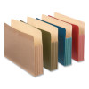 Recycled Colored File Pocket, 3.5" Expansion, Letter Size, Assorted Colors, 4/Pack