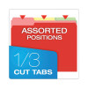 Teacher's Hanging File Folder Combo Kit, Letter Size, Assorted Colors, (25) 1/5-Cut Hanging Folders,(50) 1/3-Cut File Folders