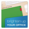 Colored End Tab Folders With Reinforced Double-Ply Straight Cut Tabs, Letter Size, 0.75" Expansion, Green, 100/Box