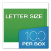Colored End Tab Folders With Reinforced Double-Ply Straight Cut Tabs, Letter Size, 0.75" Expansion, Green, 100/Box