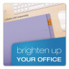 Colored End Tab Folders With Reinforced Double-Ply Straight Cut Tabs, Letter Size, 0.75" Expansion, Purple, 100/Box