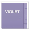 Colored End Tab Folders With Reinforced Double-Ply Straight Cut Tabs, Letter Size, 0.75" Expansion, Purple, 100/Box