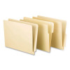 Manila End Tab Folders, 9.5" High Front, Straight 2-Ply Tabs, Letter Size, Manila, 100/Box