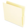 Manila End Tab Folders, 9.5" High Front, Straight 2-Ply Tabs, Letter Size, Manila, 100/Box