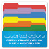 Double-Ply Reinforced Top Tab Colored File Folders, 1/3-Cut Tabs: Assorted, Letter, 0.75" Expansion, Assorted Colors, 100/Box