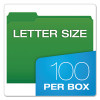Double-Ply Reinforced Top Tab Colored File Folders, 1/3-Cut Tabs: Assorted, Letter, 0.75" Expansion, Assorted Colors, 100/Box