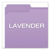 Double-Ply Reinforced Top Tab Colored File Folders, 1/3-Cut Tabs: Assorted, Letter Size, 0.75" Expansion, Lavender, 100/Box