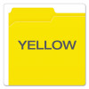 Double-Ply Reinforced Top Tab Colored File Folders, 1/3-Cut Tabs: Assorted, Letter Size, 0.75" Expansion, Yellow, 100/Box
