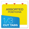 Double-Ply Reinforced Top Tab Colored File Folders, 1/3-Cut Tabs: Assorted, Letter Size, 0.75" Expansion, Yellow, 100/Box
