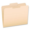 Reinforced Top File Folders, 1/3-Cut Tabs: Assorted Positions, Letter Size, Manila, 100/Box