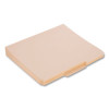 Reinforced Top File Folders, 1/3-Cut Tabs: Assorted Positions, Letter Size, Manila, 100/Box