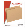 Dark Kraft File Folders With Double-Ply Top, Straight Tabs, Letter Size, 0.75" Expansion, Brown, 100/Box