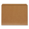 Dark Kraft File Folders With Double-Ply Top, Straight Tabs, Letter Size, 0.75" Expansion, Brown, 100/Box