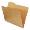 Dark Kraft File Folders With Double-Ply Top, 1/3-Cut Tabs: Assorted, Letter Size, 0.75" Expansion, Brown, 100/Box