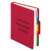 Vertical-Style Personnel Folders, 1/3-Cut Tab: Center, Expands 2", 5 Dividers, 2 Fasteners, Letter Size, Red