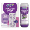 Powermop Cleaning Solution And Pads Refill Pack, Lavender Scent, 25.3 Oz Bottle And 5 Pads Per Pack, 4 Packs/Carton