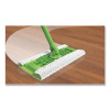 Sweeper Mop Dry + Wet Deluxe Starter Kit, 10 x 4.8 White Cloth Head, 46" Silver/Green Aluminum/Plastic Handle