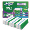 Wet Refill Cloths, 10 x 8, Lavender Vanilla And Comfort, White, 36/Carton