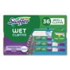 Wet Refill Cloths, 10 x 8, Lavender Vanilla And Comfort, White, 36/Carton