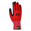Kev Hi-Vis Seamless Knit Kevlar Gloves, En388: 4X31, Medium, Red/Black, Pair