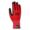 Kev Hi-Vis Seamless Knit Kevlar Gloves, En388: 4X31, Xx-Large, Red/Black, Pair