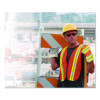 Hook And Loop Safety Vest, Polyester Mesh, One Size Fits Most, Hi-Viz Orange With Yellow Prismatic Tape