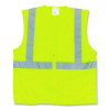 Ansi Class 2 Two-Pocket Zipper Mesh Safety Vest, Polyester Mesh, Large, Hi-Viz Lime Yellow