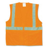Ansi Class 2 Two-Pocket Zipper Mesh Safety Vest, Polyester Mesh, X-Large, Orange