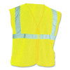 Ansi Class 2 Hook And Loop Safety Vest, Polyester Mesh, 2X-Large, Hi-Viz Lime Yellow