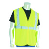 Ansi Class 2 Hook And Loop Safety Vest, Polyester Mesh, 2X-Large, Hi-Viz Lime Yellow