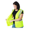 Ansi Class 2 Hook And Loop Safety Vest, Polyester Mesh, 2X-Large, Hi-Viz Lime Yellow