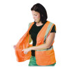 Ansi Class 2 Hook And Loop Safety Vest, Polyester Mesh, 2X-Large, Hi-Viz Orange