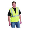 Ansi Class 2 Four Pocket Zipper Safety Vest, Polyester Mesh, Large, Hi-Viz Lime Yellow