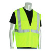 Ansi Class 2 Four Pocket Zipper Safety Vest, Polyester Mesh, 3X-Large, Hi-Viz Lime Yellow