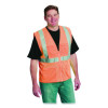 Ansi Class 2 Four Pocket Zipper Safety Vest, Polyester Mesh, Large, Hi-Viz Orange