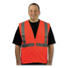 Zipper Safety Vest, Polyester Mesh, 2X-Large, Hi-Viz Orange