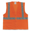 Zipper Safety Vest, Polyester Mesh, 2X-Large, Hi-Viz Orange