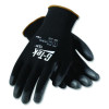 Gp Polyurethane-Coated Nylon Gloves, En388: 1111, 10" Long, Large, Black, 12 Pairs