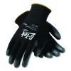 Gp Polyurethane-Coated Nylon Gloves, En388: 1111, 10" Long, Medium, Black, 12 Pairs