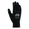 Gp Polyurethane-Coated Nylon Gloves, En388: 1111, 10" Long, Medium, Black, 12 Pairs