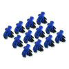 Gp Nitrile-Coated Nylon Gloves, En388: 4121, 10" Long, Medium, Blue/Black, 12 Pairs