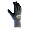 Ultimate Seamless Knit Nylon Gloves, Nitrile Microfoam Grip: Palm/Fingers, En388: 4131, Large, Gray, 12 Pairs