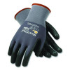 Ultimate Seamless Knit Nylon Gloves, Nitrile Microfoam Grip: Palm/Fingers, En388: 4131, Large, Gray, 12 Pairs