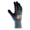 Ultimate Seamless Knit Nylon Gloves, Nitrile Microfoam Grip: Palm/Fingers/Knuckles, En388: 4131, Large, Gray, 12 Pairs