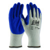Gp Latex-Coated Cotton/Polyester Gloves, En388: 1111, 10" Long, Large, Gray/Blue, 12 Pairs