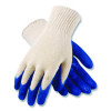 Seamless Knit Cotton/Polyester Gloves, En388: 2011, Large, Natural/Blue, 12 Pairs
