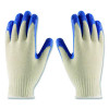 Seamless Knit Cotton/Polyester Gloves, En388: 2011, X-Large, Natural/Blue, 12 Pairs