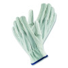 Top-Grain Leather Drivers Gloves With Shoulder-Split Cowhide Leather Back, Gunn Cut, Keystone Thumb, Large, Gray, Pair
